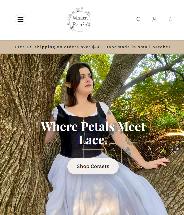 Woven Petals brand design preview